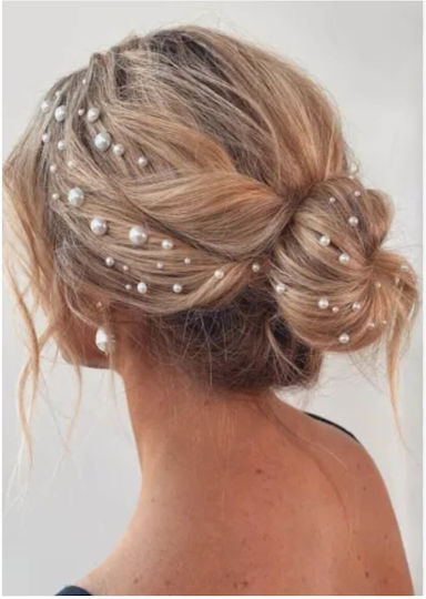 Karte Selbstklebende Perlen Weiße Haarschmuck Größe 8mm 150 Stück