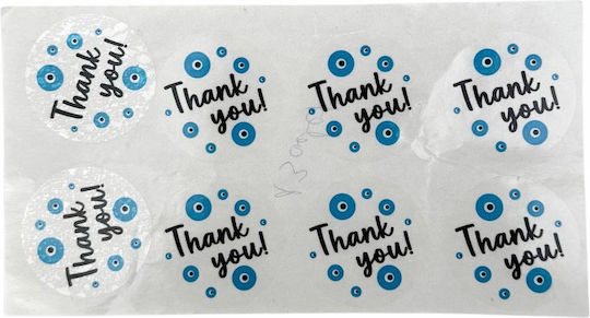 Gift Sticker Thank You 4cm Round 100pcs