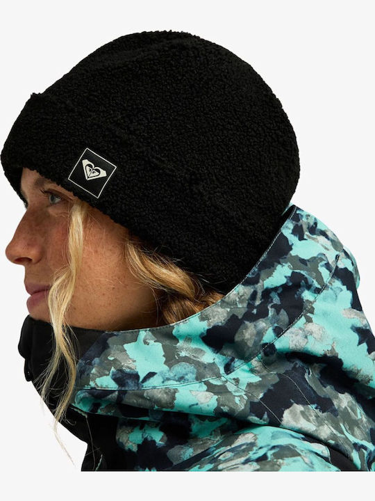 Valwood Beanie Fleece Beanie Knitted in Black color