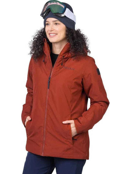Women's Lifestyle Jacket for Winter with Hood Red