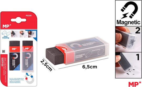 Madrid Papel Eraser for Pencil and Pen 2pcs Black