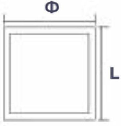 Wellmax Parallelogramm Draußen LED Panel 40W mit Kaltweiß Licht 6500K
