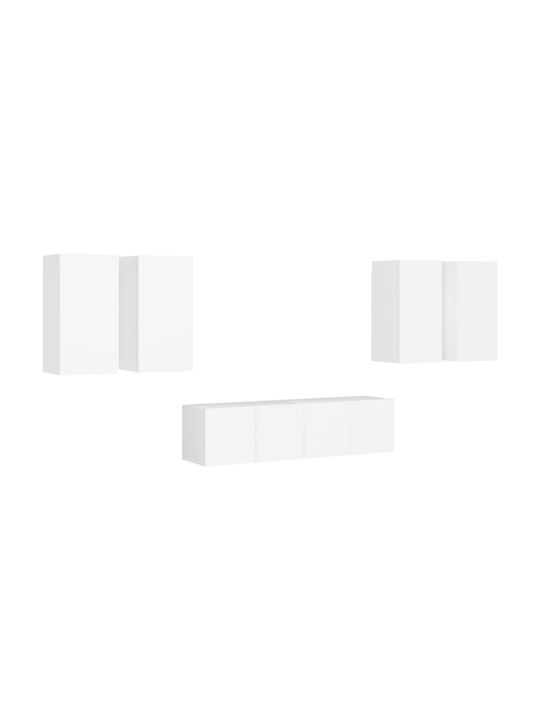 Wall Living Room Cabinet made of Particle Board White 60x30x30cm