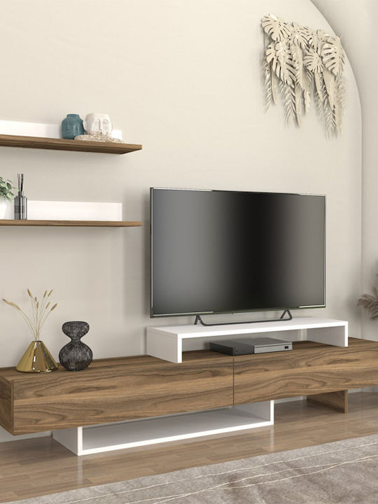 TV Stand Nirvana Walnut - White L180xD31.3xH41.7cm
