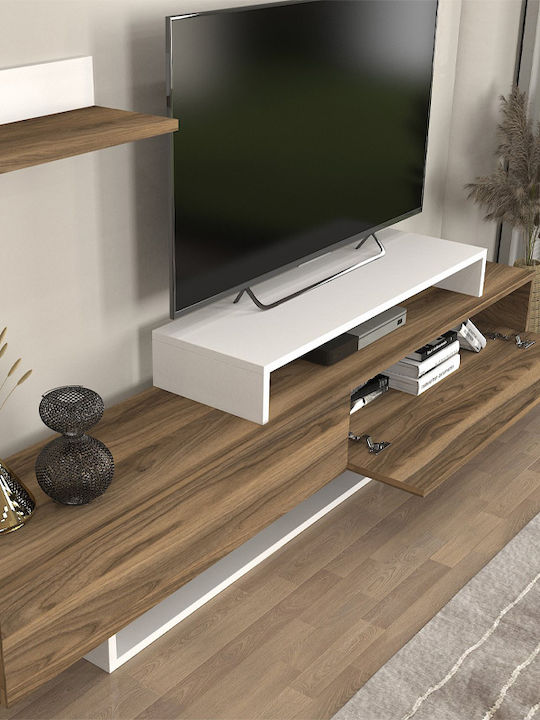 TV Stand Nirvana Walnut - White L180xD31.3xH41.7cm