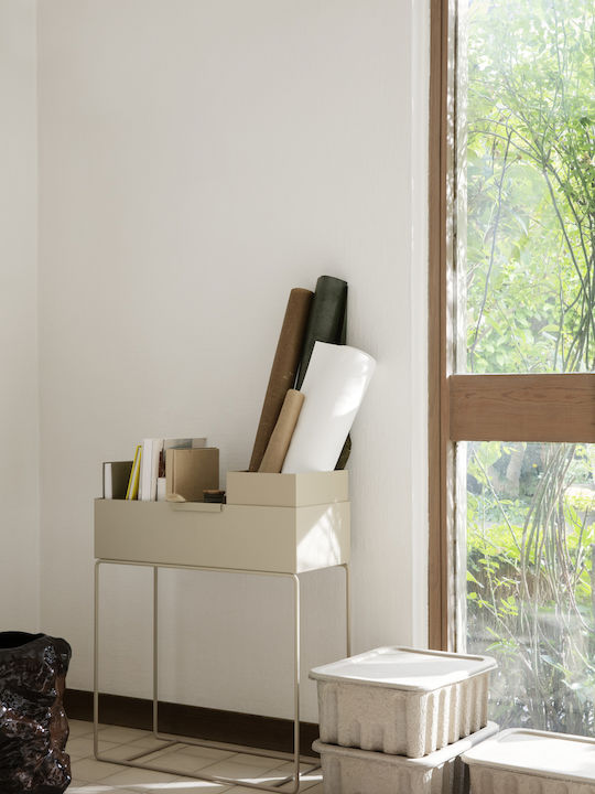 Ferm Living Paper Storage Box with Lid Brown 40x30x15cm 2pcs