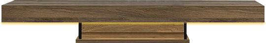 TV Stand Albares with LED Lighting Walnut L150xW29.6xH22cm
