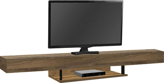 TV Stand Albares with LED Lighting Walnut L150xW29.6xH22cm