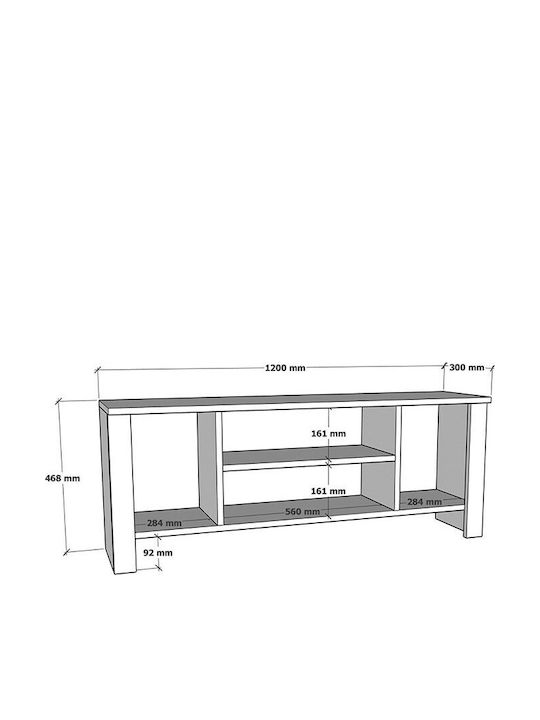 Stand TV Seref Culoare Stejar M120xL30xÎ47cm