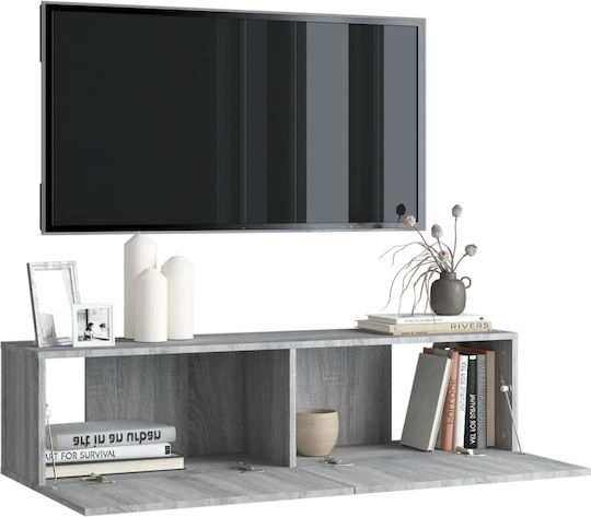 vidaXL TV-Ständer Grau M120xT30xH30cm