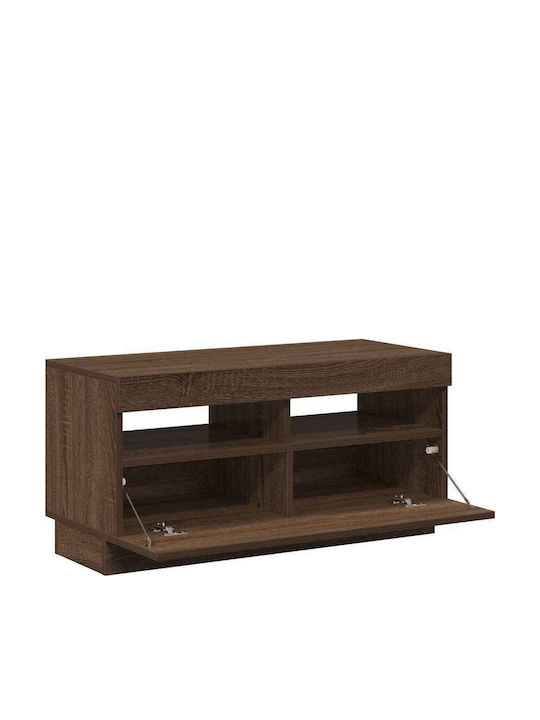 TV Stand with LED Lighting White L80xD35xH40cm
