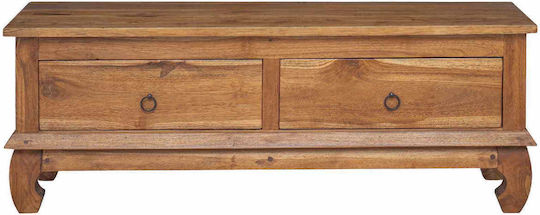 TV Stand Made of Solid Brown Wood L110xD35xH40cm