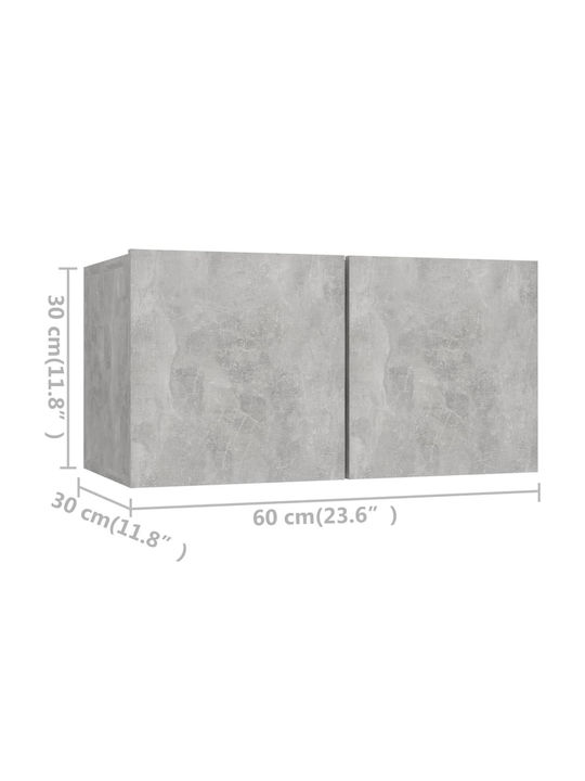 Wall Mounted Living Room Cabinet Made of Particle Board Sonoma 80x30x30cm