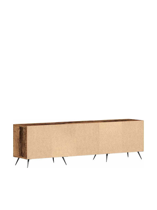 TV-Ständer aus Metall & altem Holz M150xT30xH44.5cm