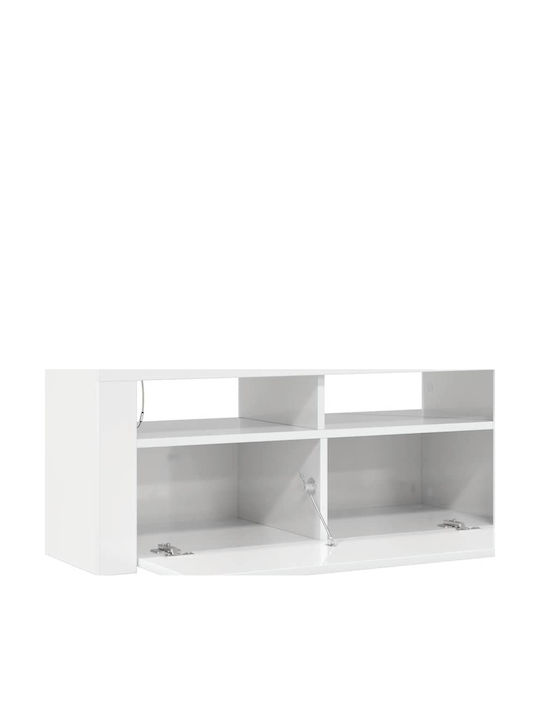 TV-Ständer mit LED-Beleuchtung Weiß M90xT35xH40cm