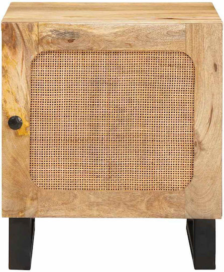 vidaXL Bedside Tables Made of Solid Mango Wood 2 Pieces 40x33.5x46 cm