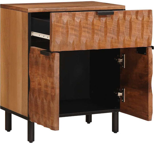 vidaXL Bedside Table Made of Solid Mango Wood 50x33x60cm