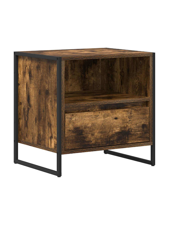 Wooden Bedside Table Brown 50x39.5x50cm