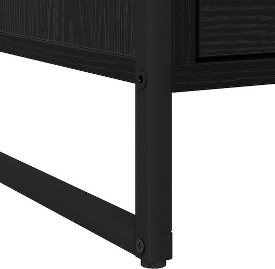 vidaXL Bedside Tables Wooden Black 2 Pieces 50x39.5x50cm