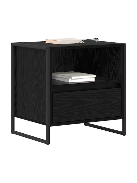 Noptiere Negre 2buc 50x39.5x50cm