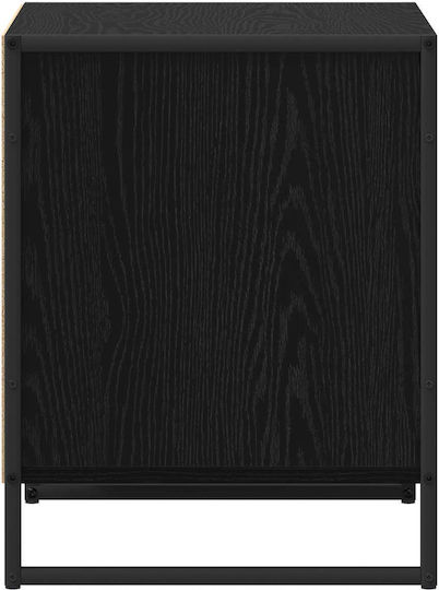 vidaXL Bedside Tables Wooden Black 2 Pieces 50x39.5x50cm