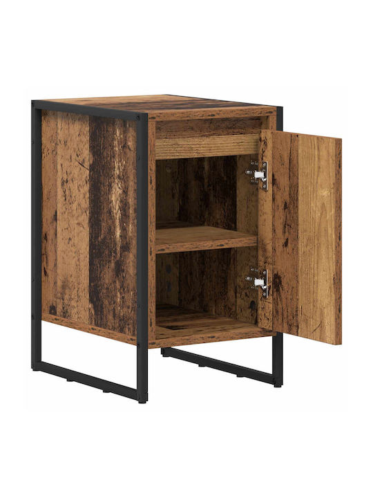 Wooden Bedside Table Brown 39.5x30x50cm