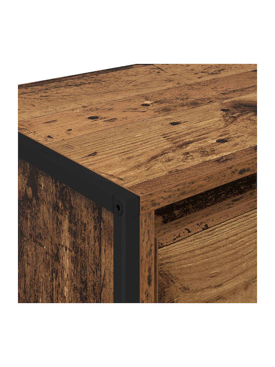 Wooden Bedside Table Brown 39.5x30x50cm