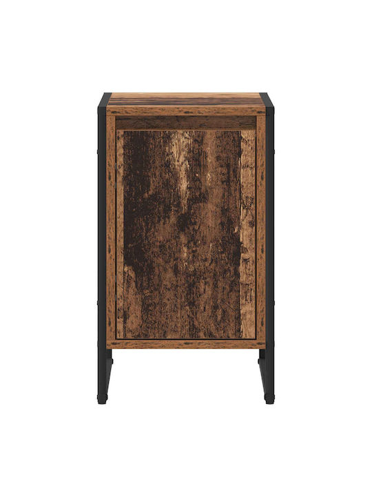Wooden Bedside Table Brown 39.5x30x50cm