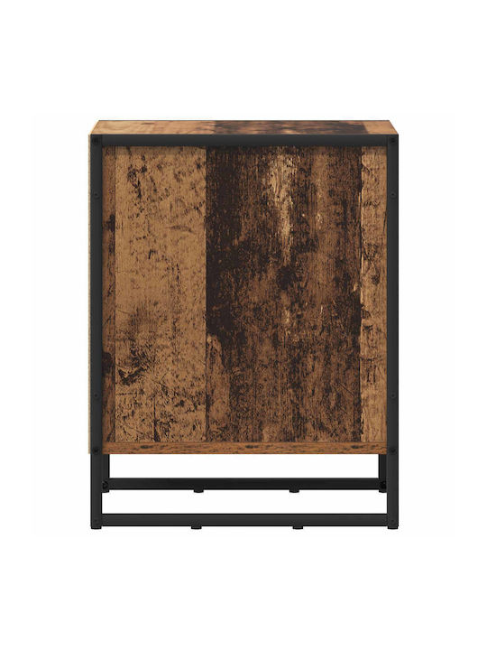 Wooden Bedside Table Brown 39.5x30x50cm