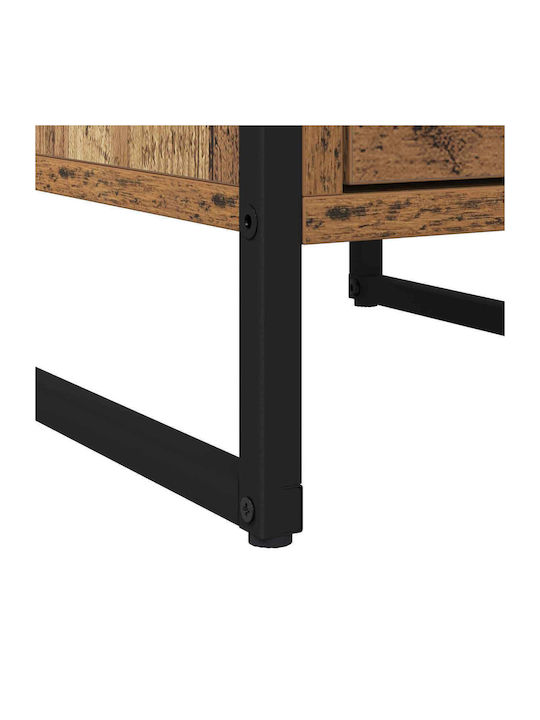 Wooden Bedside Table Brown 39.5x30x50cm
