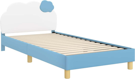 Kids Bed Single with Storage Space Blue for Mattress 90x200cm