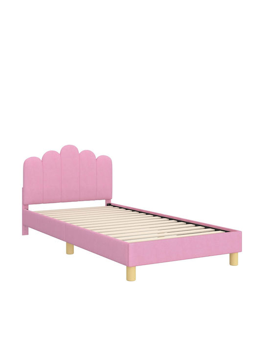 Kinderbett Einzeln Rosa für Matratze 90x190cm