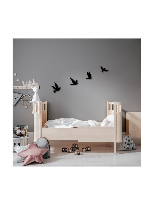 Decorative Silhouette Pigeons Black Metallic 16x15cm