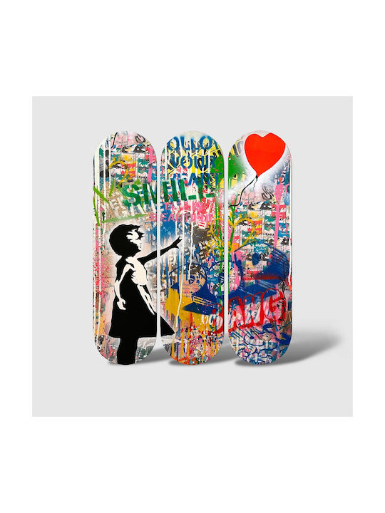 Wallity Wall Decor Multicolour Wooden 70x70cm 3 Pieces