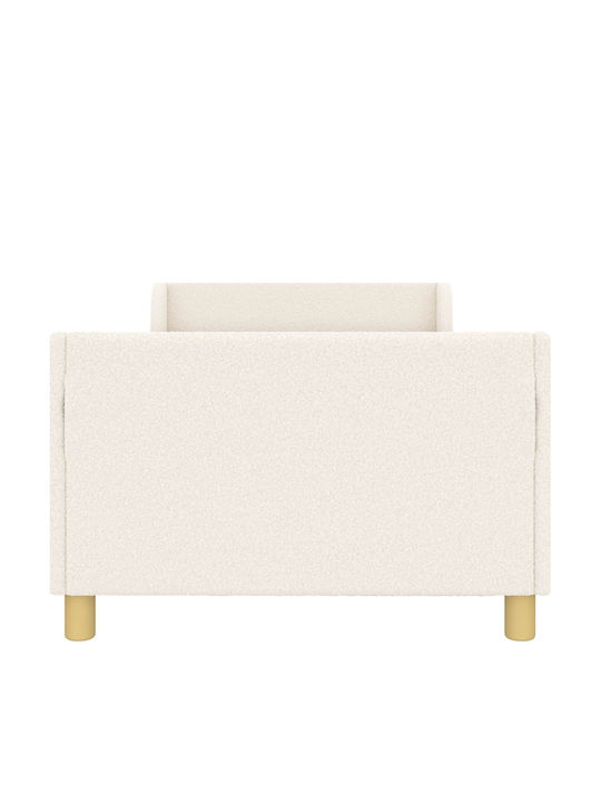 Kids Bed Single Beige for Mattress 90x200cm