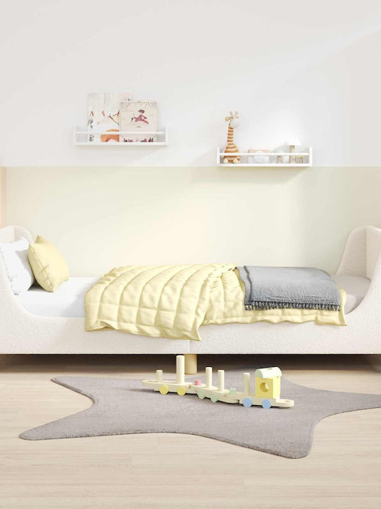 Kids Bed Single Beige for Mattress 90x200cm