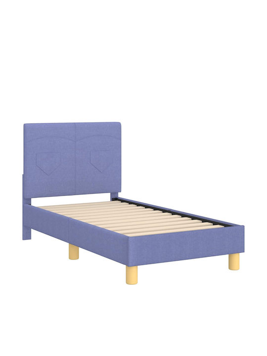 Kinderbett Einzeln Blau für Matratze 70x140cm