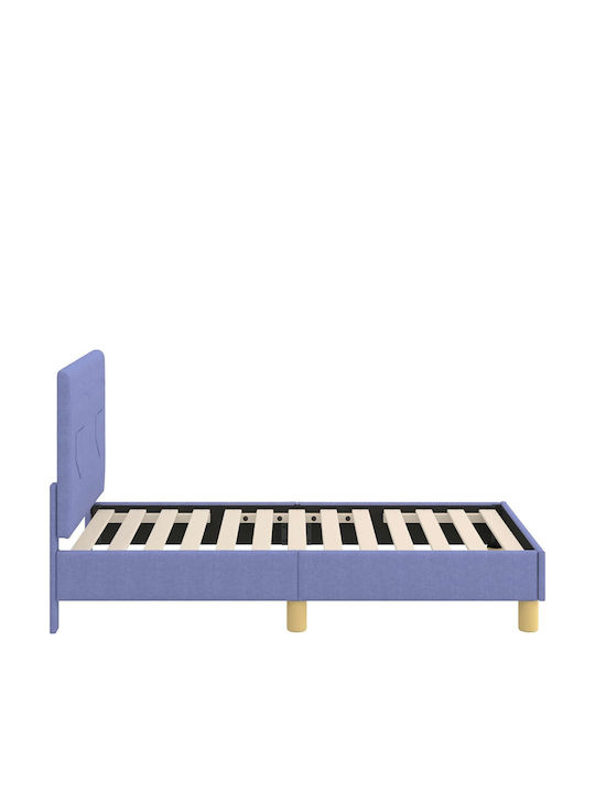 Kinderbett Einzeln Blau für Matratze 70x140cm
