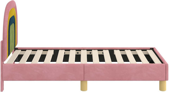 Kinderbett Einzeln mit Stauraum Rosa für Matratze 70x140cm