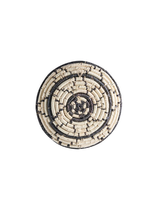 Beliani Set of 6 Multicolored Seagrass Wall Decorations Hoabinh