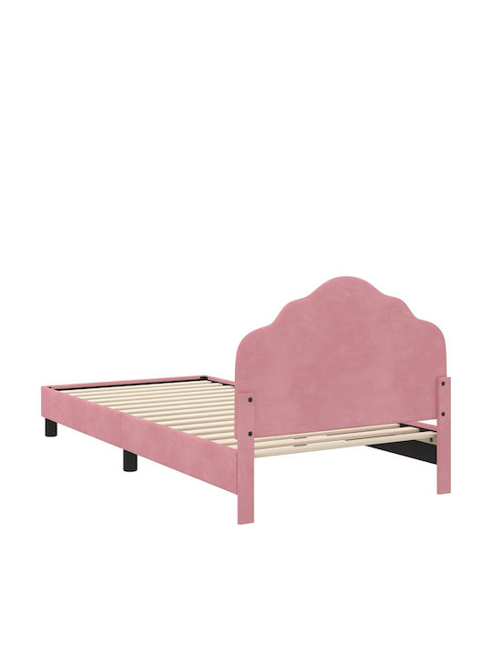 Παιδικό Κρεβάτι Μονό Ροζ για Στρώμα 90x190cm