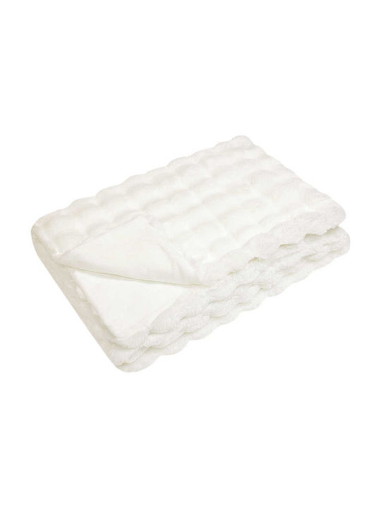 vidaXL Pelzige Decke Übergröße 240x270cm Weiß