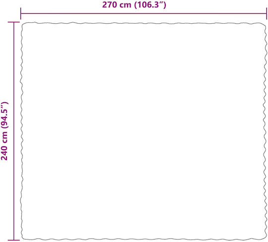 vidaXL Κουβέρτα Γούνινη Υπέρδιπλη 240x270εκ. Μπεζ