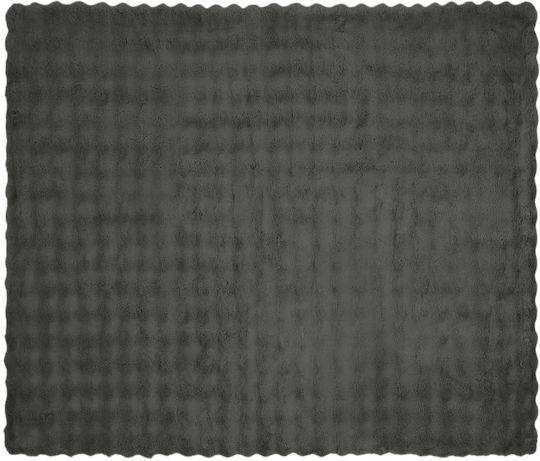 vidaXL Furry Blanket Double Size 240x270cm Dark Gray