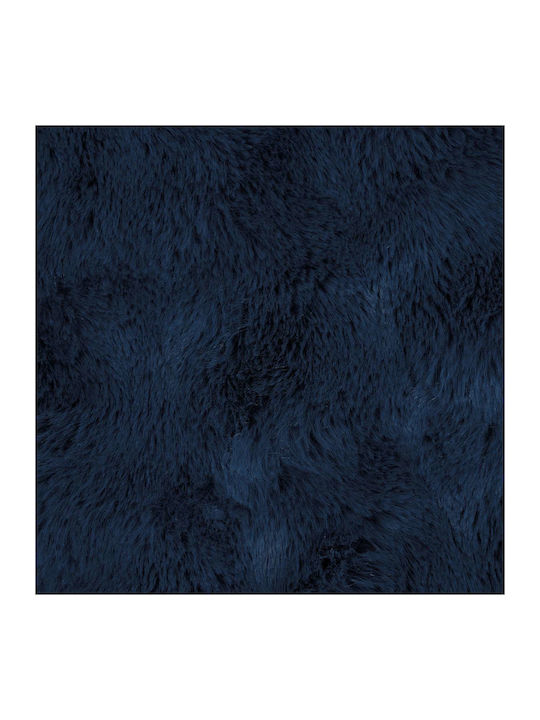 vidaXL Pătură Blănoasă Pentru Canapea 130x150cm Albastru Marin
