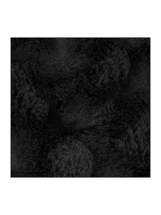 vidaXL Pătură Blănoasă Pentru Canapea 130x150cm Neagră