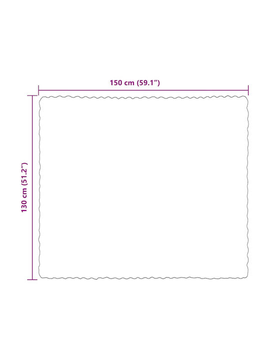 vidaXL Pătură Blănoasă Pentru Canapea 130x150cm Neagră