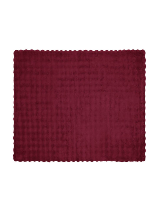 vidaXL Pelzige Decke Übergröße 240x270cm Türkis Rot