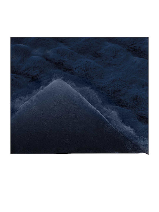 vidaXL Pelzige Decke Moni 150x220cm Hellblau Blau