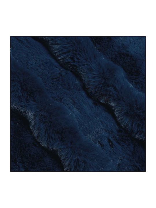 vidaXL Pelzige Decke Moni 150x220cm Hellblau Blau